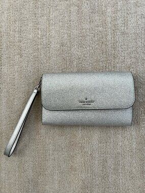 Kate Spade Shimmy Glitter Flap Phone Wristlet Wallet